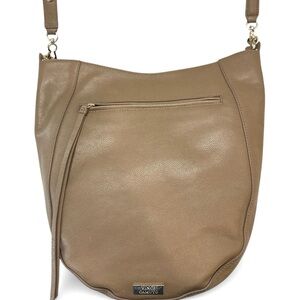 Vince Camuto Leather Crossbody Bag Brown Tan Adjustable Strap